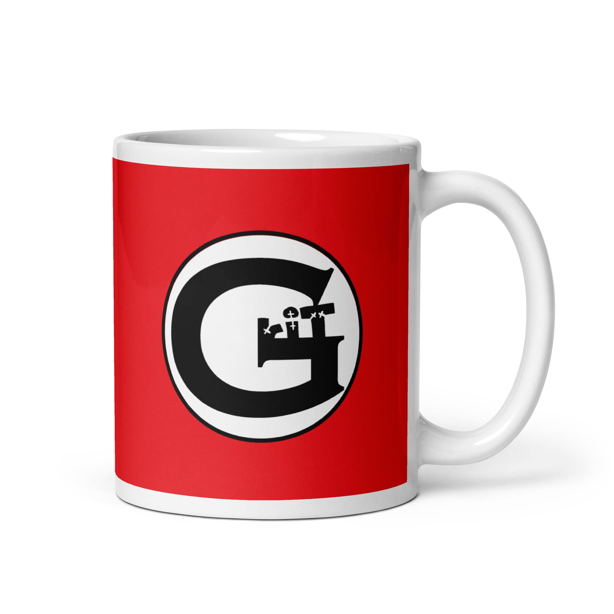 GRIT Red Glossy Mug 11oz - Image 3